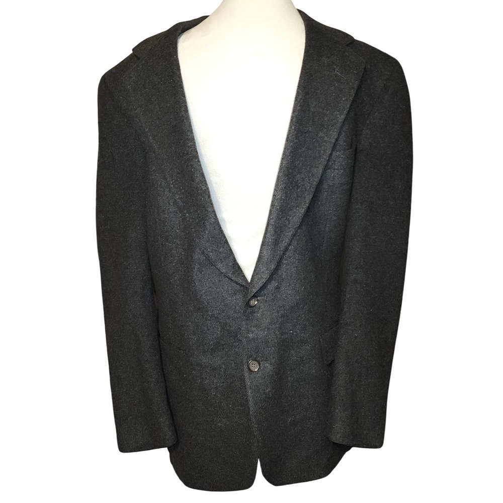 Polo University Club by Ralph Lauren Mens Wool Gray Blazer Sport Jacket Size 46L